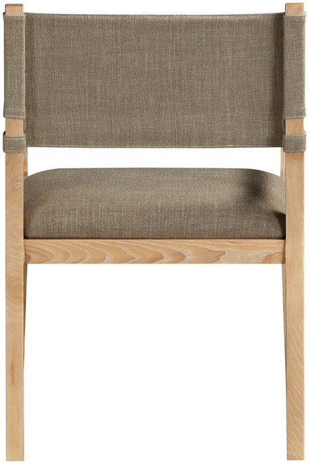 Avon - Linen Textured Performance Fabric Upholstered Dining Arm Chair