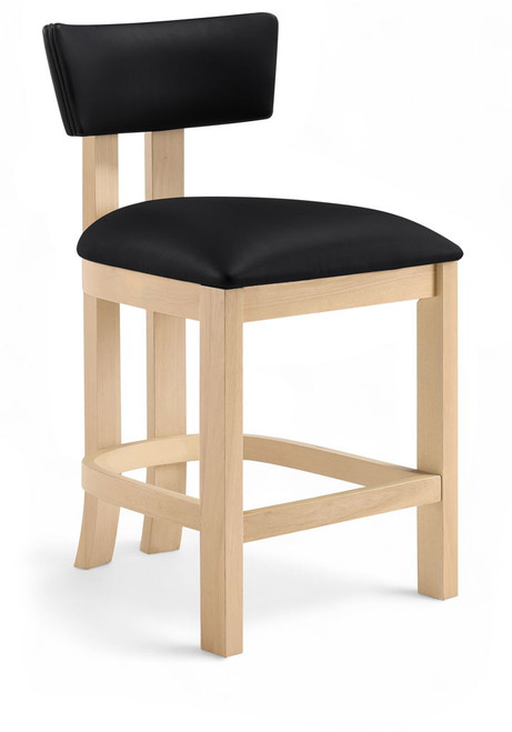 Lavrin - Vegan Leather Counter Stool (Set of 2) - Natural Base Lavrin - Vegan Leather Counter Stool (Set of 2) - Natural Base
