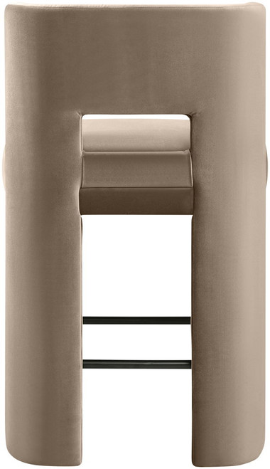 Zuno - Velvet Performance Fabric Upholstered Counter Stool (Set of 2)