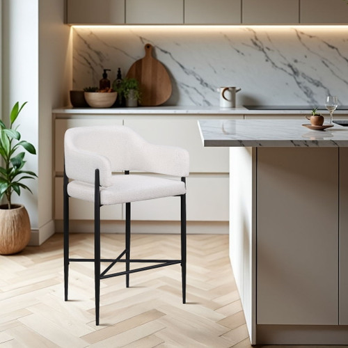 Dame - Fabric Upholstered Counter Stool (Set of 2)