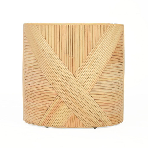 Matea - Rattan Cross Side Table - Natural