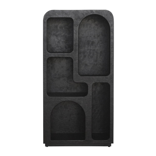 Open Cut Out Textured Bookshelf - Black Open Cut Out Textured Bookshelf - Black