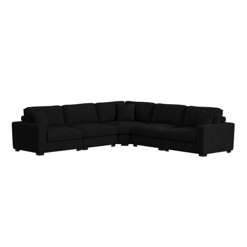 Arizona - Modular RHF Armchair With 1 Pillow 20" - Steno Black