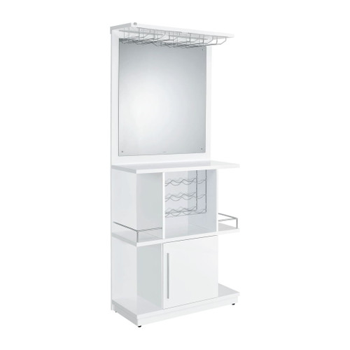 Wendolyn - Wine Cabinet With Light - Glossy White Wendolyn - Wine Cabinet With Light - Glossy White
