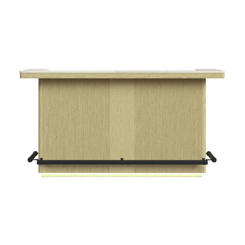 Cambrie - Bar Table With LED - Off-White And Natural
