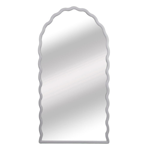 31X59" Wavy Leaner Mirror - White 31X59" Wavy Leaner Mirror - White