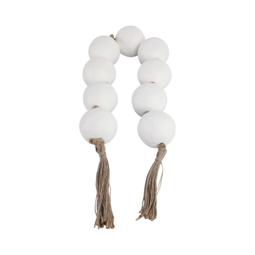44" x 3" Ecomix Bead Garland - White 44" x 3" Ecomix Bead Garland - White