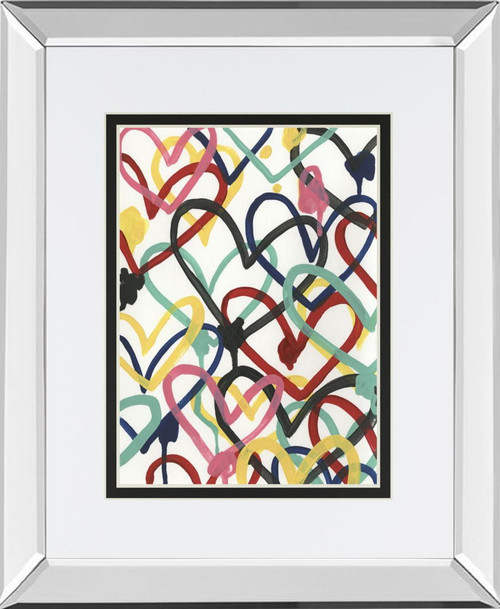 Heart Scribbles I By June Erica Vess - Red Heart Scribbles I By June Erica Vess - Red