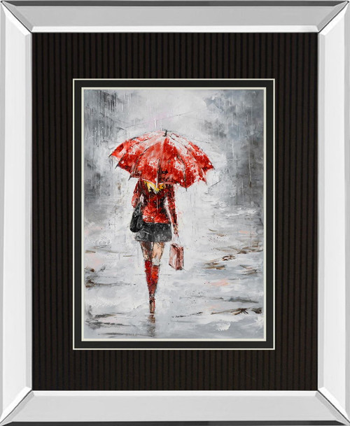 City in the Rain I By Jolanta Kowalik - Red City in the Rain I By Jolanta Kowalik - Red