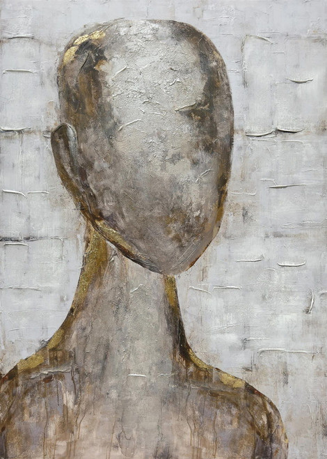50x70 Hand Painted Textured Canvas - Gray 50x70 Hand Painted Textured Canvas - Gray