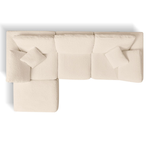 Cloud Sectional Couch, Convertible With Ottoman, 3 Seater Modular Design Cloud Sectional Couch, Convertible With Ottoman, 3 Seater Modular Design