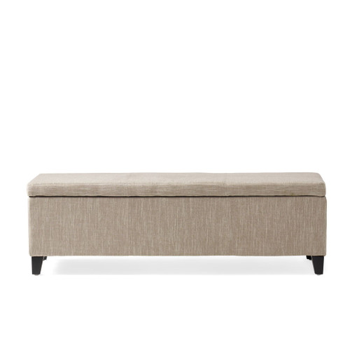 Glouster - Contemporary Storage Ottoman V2 With Upholstered Fabric - Sand Glouster - Contemporary Storage Ottoman V2 With Upholstered Fabric - Sand