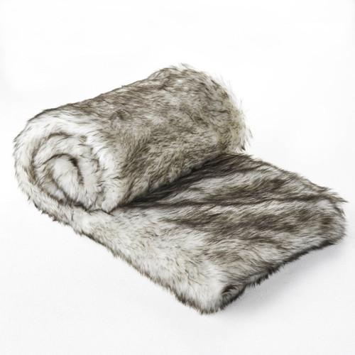 Luxury Throw Blanket With Streaks - Gray Luxury Throw Blanket With Streaks - Gray