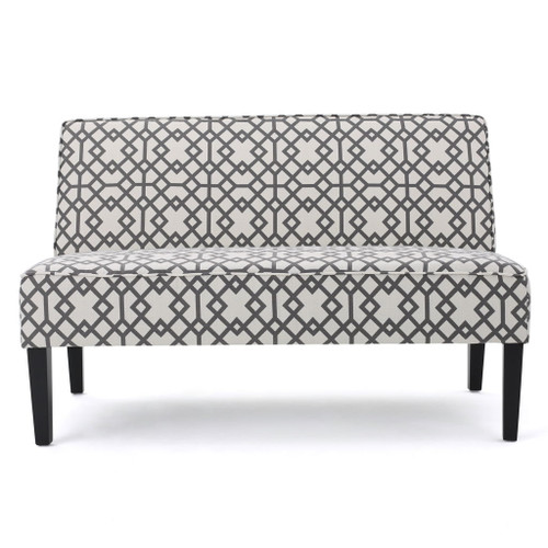 Contemporary Loveseat With Upholstered Fabric And Birch Wood Legs - Gray Contemporary Loveseat With Upholstered Fabric And Birch Wood Legs - Gray