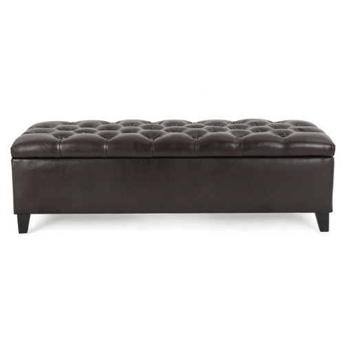 Nebulous - Upholstered Ottoman With Storage And Diamond Tufted Seat - Brown Nebulous - Upholstered Ottoman With Storage And Diamond Tufted Seat - Brown