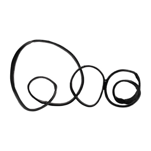Metal 28" Long Swirled Knot Decor - Black Metal 28" Long Swirled Knot Decor - Black