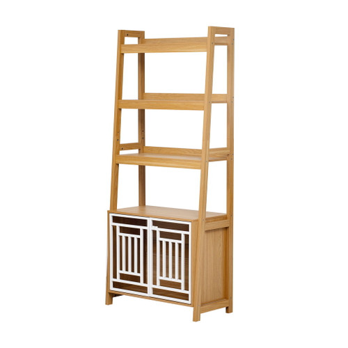 Modern Furniture Style 2 In 1 Pet Friendly Dog Crate Ladder Bookcase - Ancient Oak Modern Furniture Style 2 In 1 Pet Friendly Dog Crate Ladder Bookcase - Ancient Oak