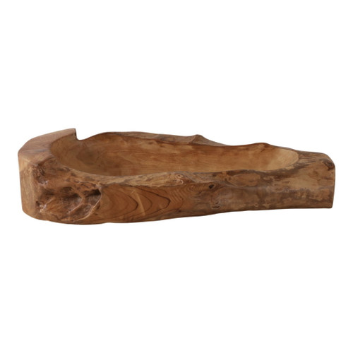 24 x 10" Long Teak Wood Bowl - Natural 24 x 10" Long Teak Wood Bowl - Natural