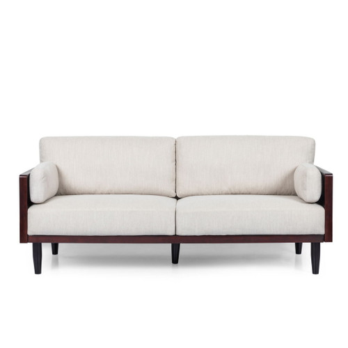 Mid - Century 3 Seater Sofa With Pillow Cushions Mid - Century 3 Seater Sofa With Pillow Cushions