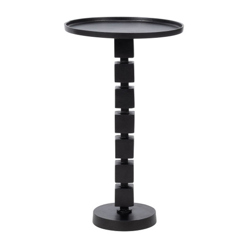 26" Aluminum Stacked Cube Accent Table - Black 26" Aluminum Stacked Cube Accent Table - Black