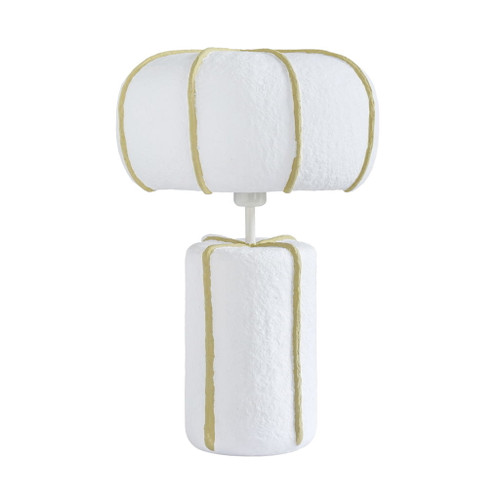 Looma - Cotton Mache Table Lamp - White / Green Looma - Cotton Mache Table Lamp - White / Green