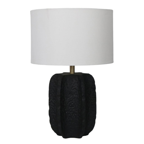 24" Textured Jagged Table Lamp - Black / White 24" Textured Jagged Table Lamp - Black / White