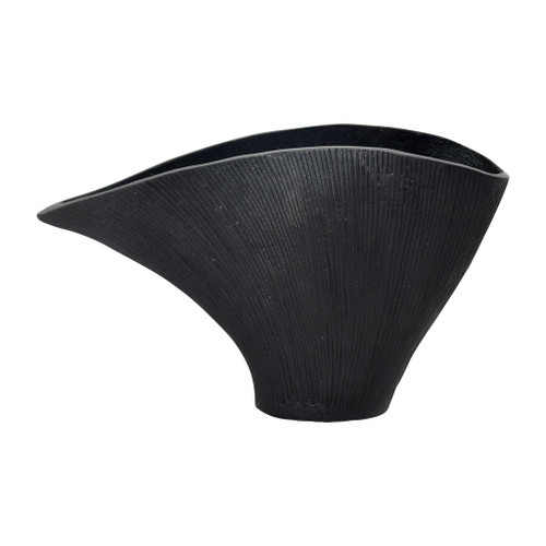 Metal 16" Corinth Medium Vase - Black Metal 16" Corinth Medium Vase - Black