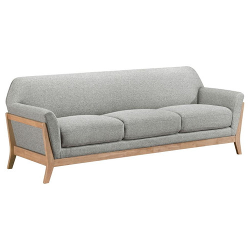 Vaughn - Fabric Upholstered Flared Arm Sofa - Gray Vaughn - Fabric Upholstered Flared Arm Sofa - Gray