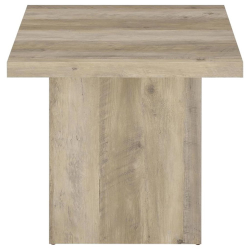 Devar - Square Engineered Wood End Table - Distressed Pine