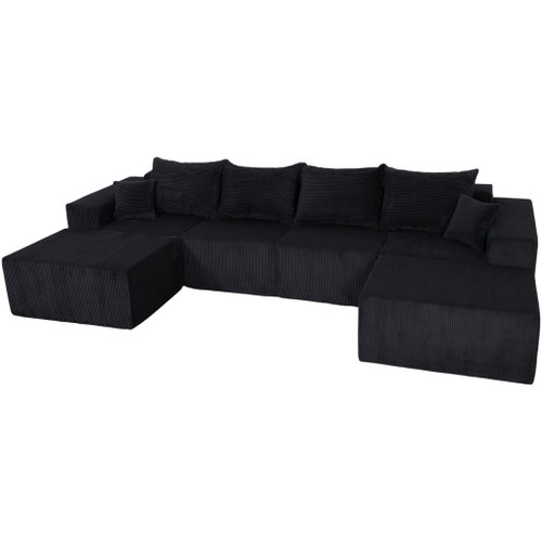 Modular Sectional Sofa, Convertible Couch With Chaise Corduroy