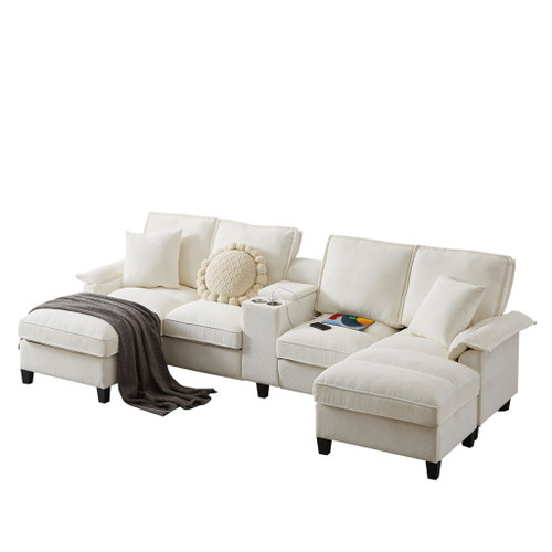 Modern U-Shaped Sectional Sofa Bed With Storage Modern U-Shaped Sectional Sofa Bed With Storage