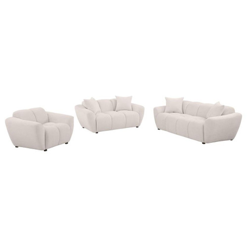Destino - Chenille Splayed Arm Sofa Set Destino - Chenille Splayed Arm Sofa Set