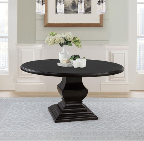Twyla - 60" Round Wood Dining Room Table - Dark Cocoa Twyla - 60" Round Wood Dining Room Table - Dark Cocoa