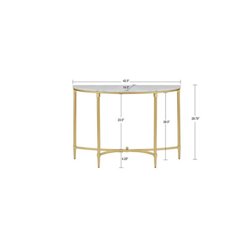 Bordeaux - Console Table - White / Gold
