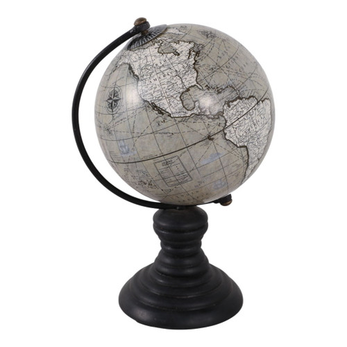 6" Foster Teal Globe - Gray / Black 6" Foster Teal Globe - Gray / Black