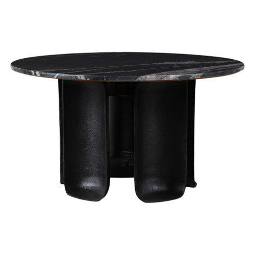 30" x 17" Curved Base Marble Top Coffee Table - Black 30" x 17" Curved Base Marble Top Coffee Table - Black