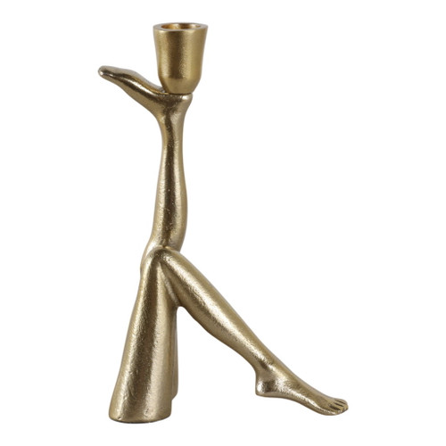 9" x 6" Leg Up Taper Holder - Gold 9" x 6" Leg Up Taper Holder - Gold