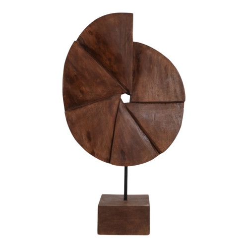20" x 11" Abstract Shell On Base - Brown