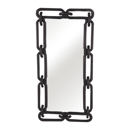 24" x 48" Wood Links Mirror - Black 24" x 48" Wood Links Mirror - Black