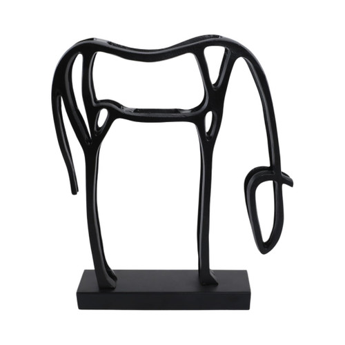 15" x 14" Modern Cut-Out Horse On Base - Black 15" x 14" Modern Cut-Out Horse On Base - Black