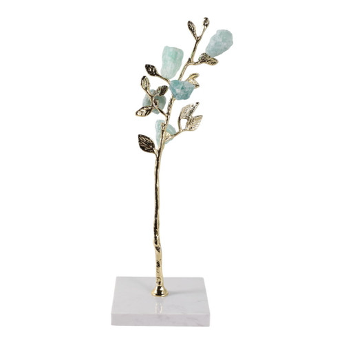 Peoria Flourite Stone Tree Statuary Medium - Green Peoria Flourite Stone Tree Statuary Medium - Green