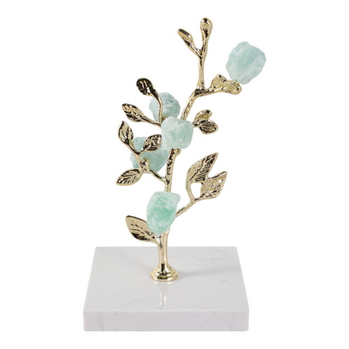 Peoria Flourite Stone Tree Statuary Small - Green Peoria Flourite Stone Tree Statuary Small - Green