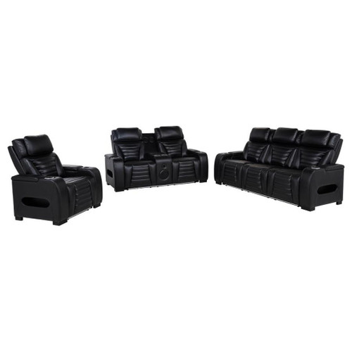 Zuma - Faux Leather Dual Power LED Sofa Set Zuma - Faux Leather Dual Power LED Sofa Set