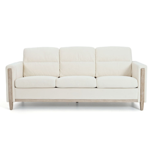 Comfortable Solid Wood Three-Seater Sofa, Soft Cushions, Durable And Long-Lasting, 79.5" Sofa Couch For Living Room Comfortable Solid Wood Three-Seater Sofa, Soft Cushions, Durable And Long-Lasting, 79.5" Sofa Couch For Living Room