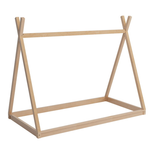 Wood Tent Bed For Kids, Montessori Style Low - Floor Bed, House-Shape Tent Bed Frame Wood Tent Bed For Kids, Montessori Style Low - Floor Bed, House-Shape Tent Bed Frame