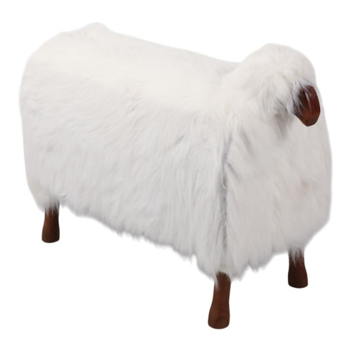 44" x 33" Faux Fur Sheep - White / Brown 44" x 33" Faux Fur Sheep - White / Brown