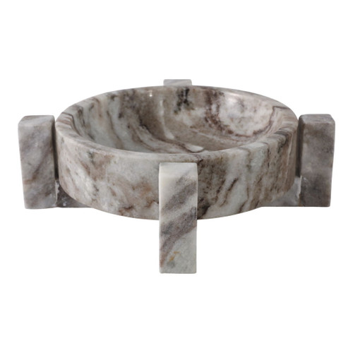 10" x 10" Marble Bowl In Base - Brown 10" x 10" Marble Bowl In Base - Brown