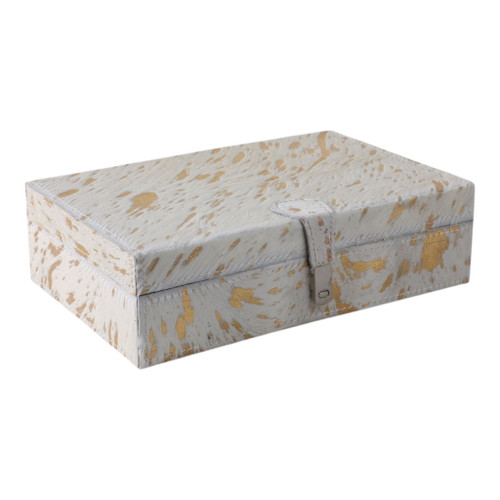 11" x 7" Hair On Hide Speckled Box - Tan 11" x 7" Hair On Hide Speckled Box - Tan