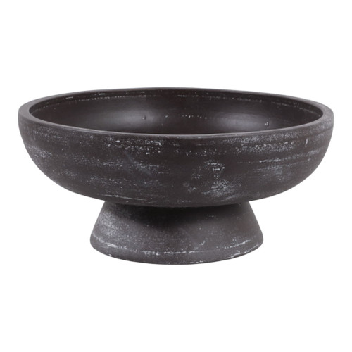 13" x 5" Terracotta Bowl On Pedestal - Brown 13" x 5" Terracotta Bowl On Pedestal - Brown