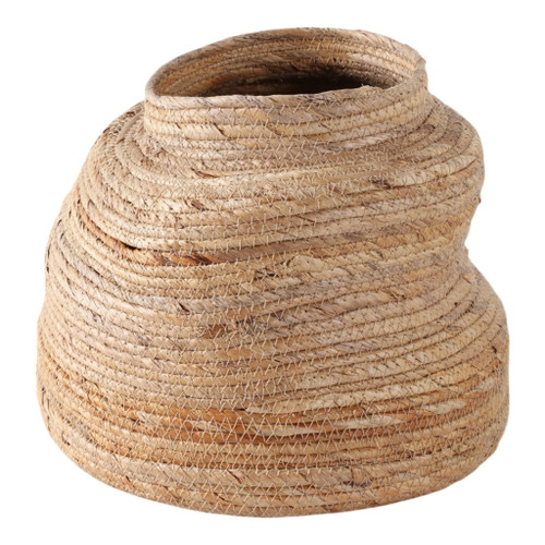 13" x 12" Curvy Banana Leaf Vase - Natural 13" x 12" Curvy Banana Leaf Vase - Natural